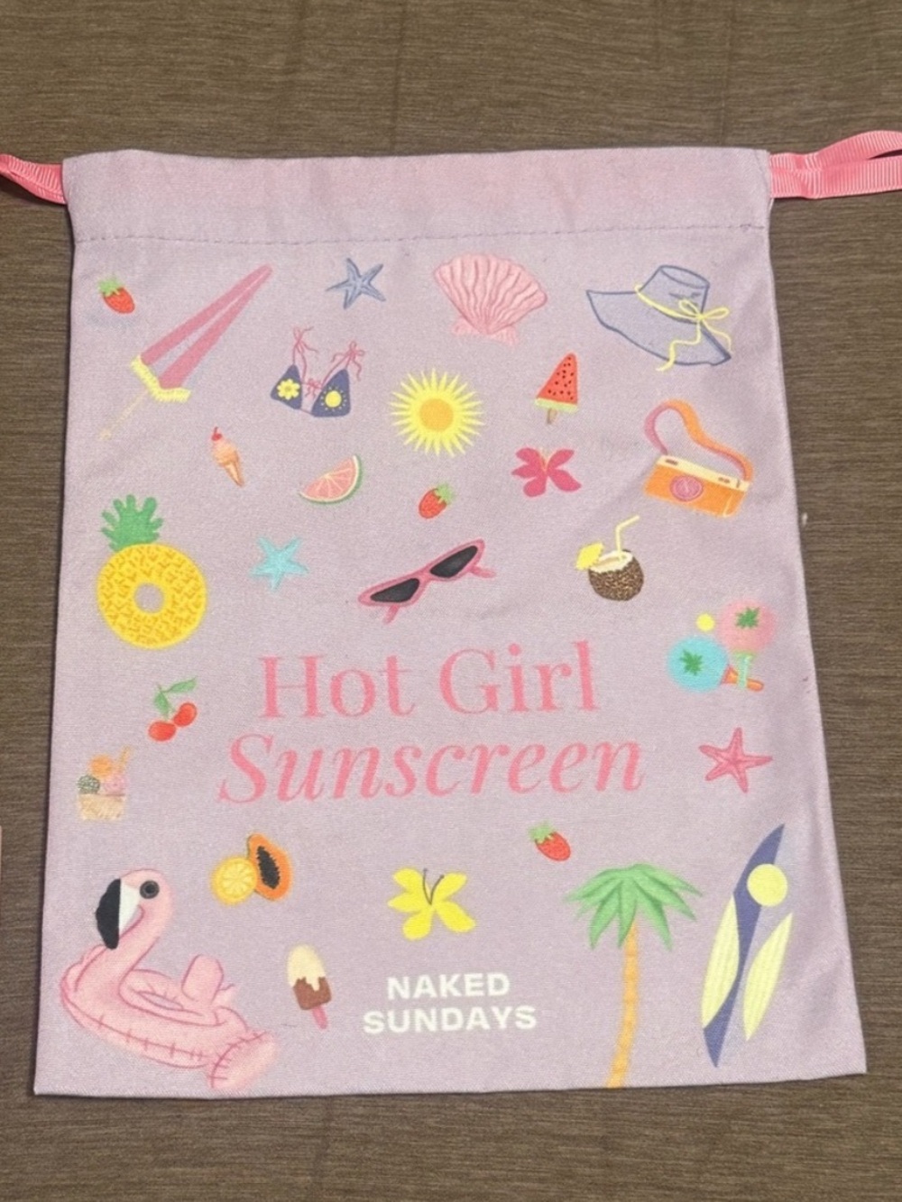 Naked Sundays Drawstring Cosmetic Bag